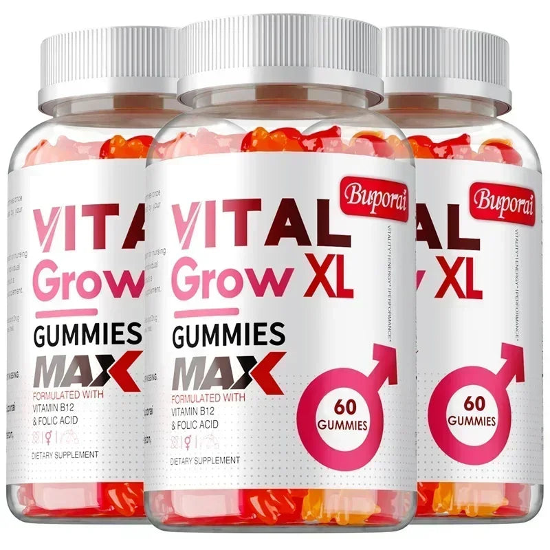 60 Gummies-3bottles Package Vitality Support Male Gummies – Strength, Energy & Endurance