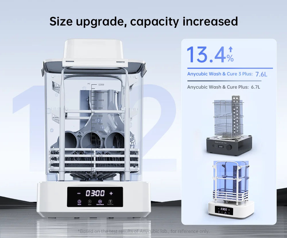 ANYCUBIC Wash & Cure 3 Plus Washing Curing Machine For LCD Resin 3D Printer For M7 Pro/Photon P1 Cleaning Size 228*128*250 mm