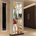 3D Mirror Wall Stickers Tree Acrylic Wallpaper DIY Art Mirror Surface Decal For TV Background Home Living Room Bedroom Decor