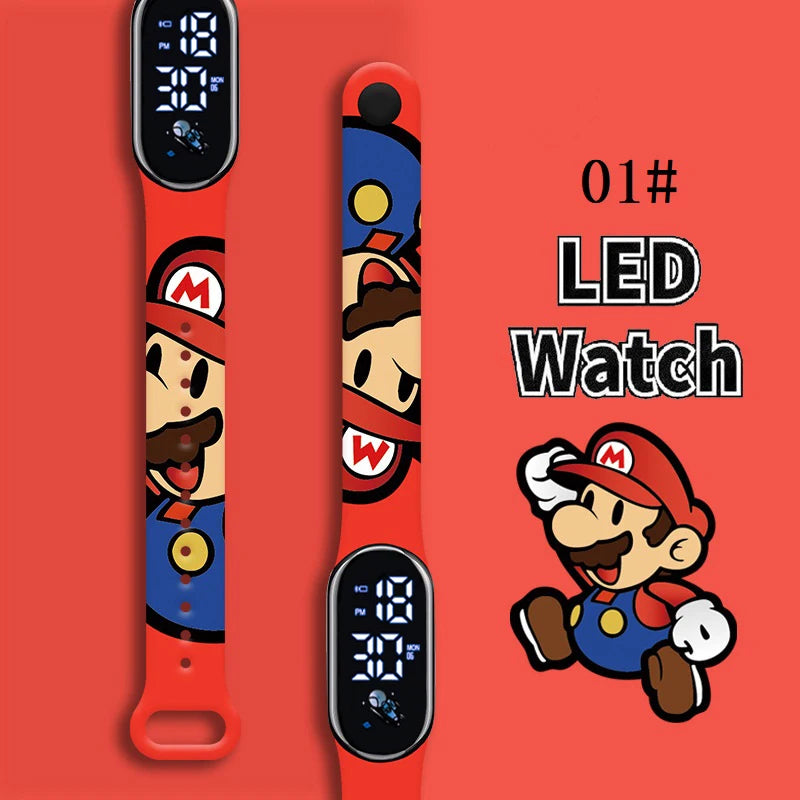 Kids LED Watch Touch Control Digital Watch Silicone Strap Waterproof Sport Wristwatch for Boys Girls Children Birthday Gift
