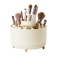 1Pcs 360° Rotating Makeup Brush Holder Storage Box, 5 Slot Makeup Brush Cup, Suitable for Bathroom Dressing Table,Office Desktop
