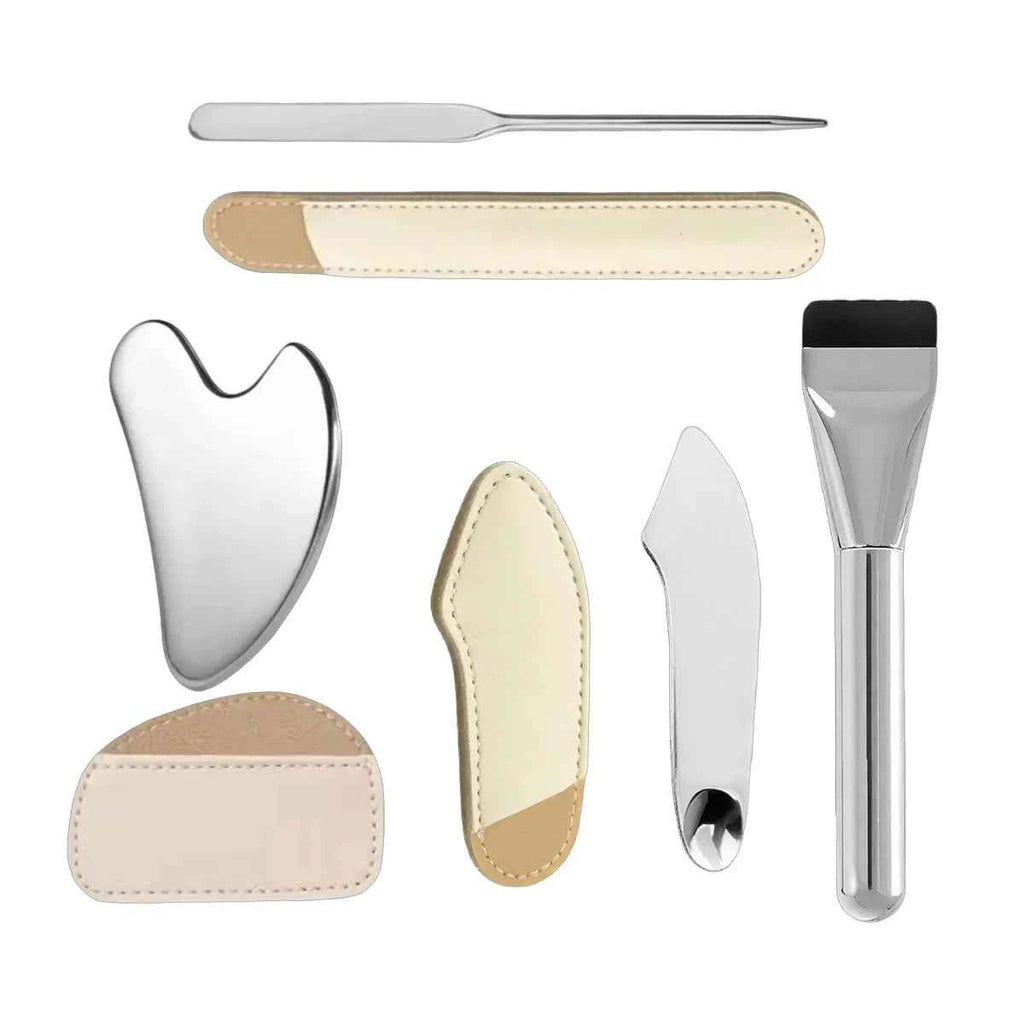 Stainless Steel Makeup Spatula and Mixing Stick Set Foundation Brush Eyeshadow Cream Pigment Mixing Tools a Dedicated Makeup Set