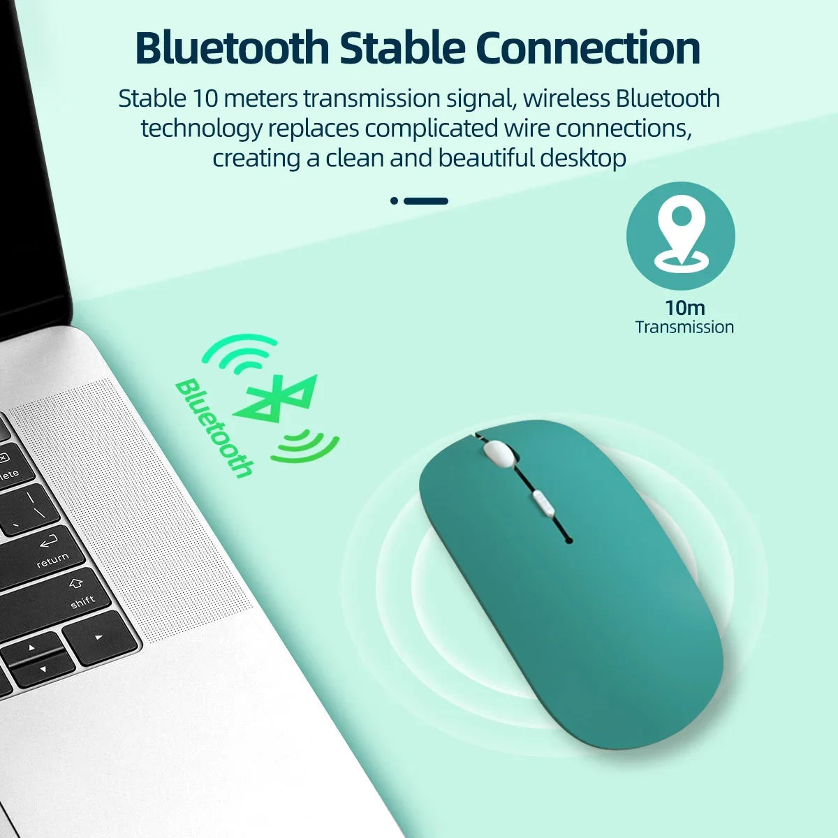Wireless Bluetooth Mouse For Laptop, Tablet & Phone