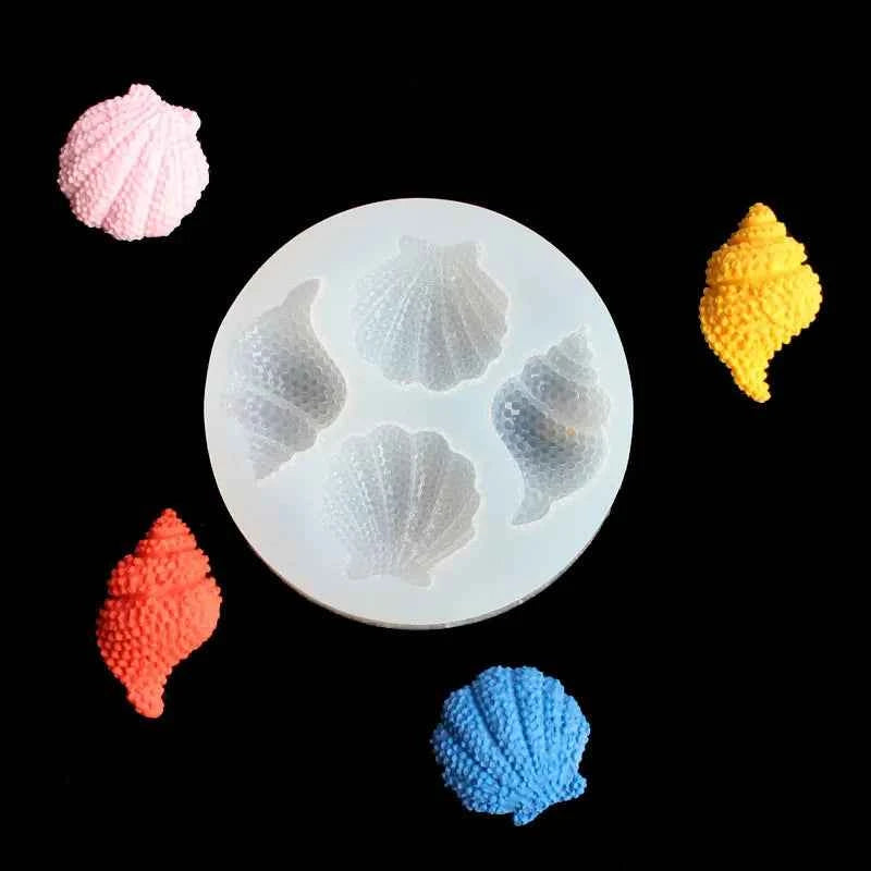 Seashell conch ocean chocolate mold silicone mold conch seashell mold clay mold baking fondant cake mold