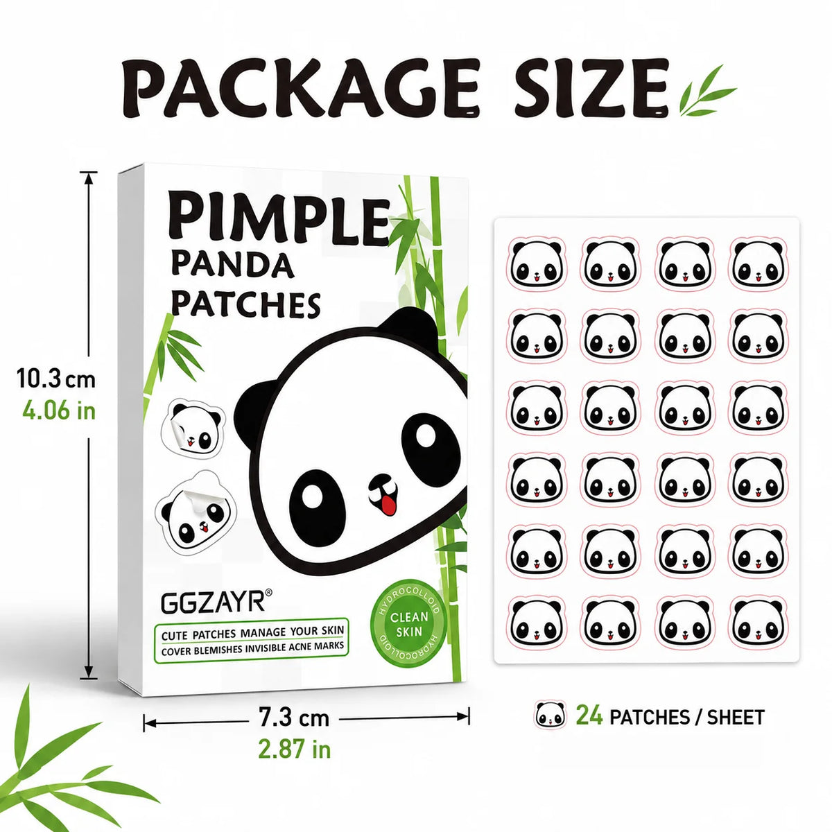 Cute Panda Hydrocolloid Pimple Patches – 120 Spot Stickers