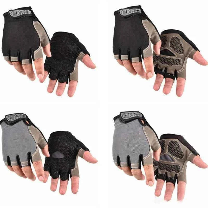 Anti-Slip Breathable Workout Gloves, Fingerless Fitness Training Gym Gloves for Men Women Bodybuilding Cycling Exercise