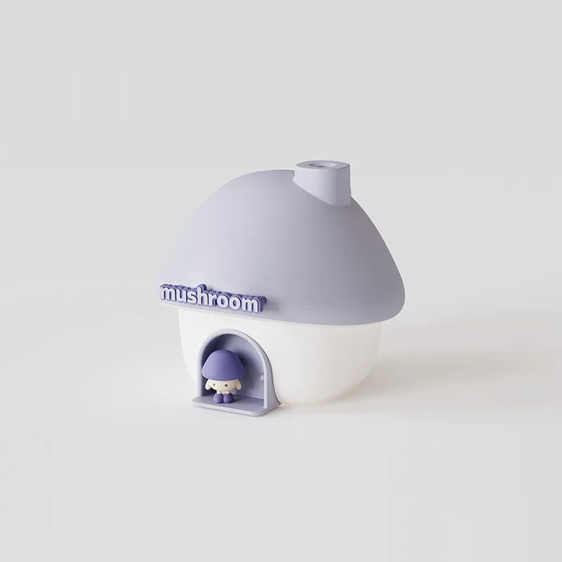 Cartoon Air Humidifier 300ml Mini Essential Oil Aroma Diffusers Colorful Lighting Cute Mushroom House Home Ultrasonic Humidifier