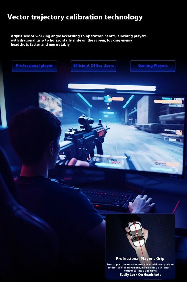 Rawm Leviathan V4 Gaming Mouse Native Dual 8k Lightweight Mouse Laptop Desktop Computer Esports Ergonomic Mice For Fps Pc Gamer