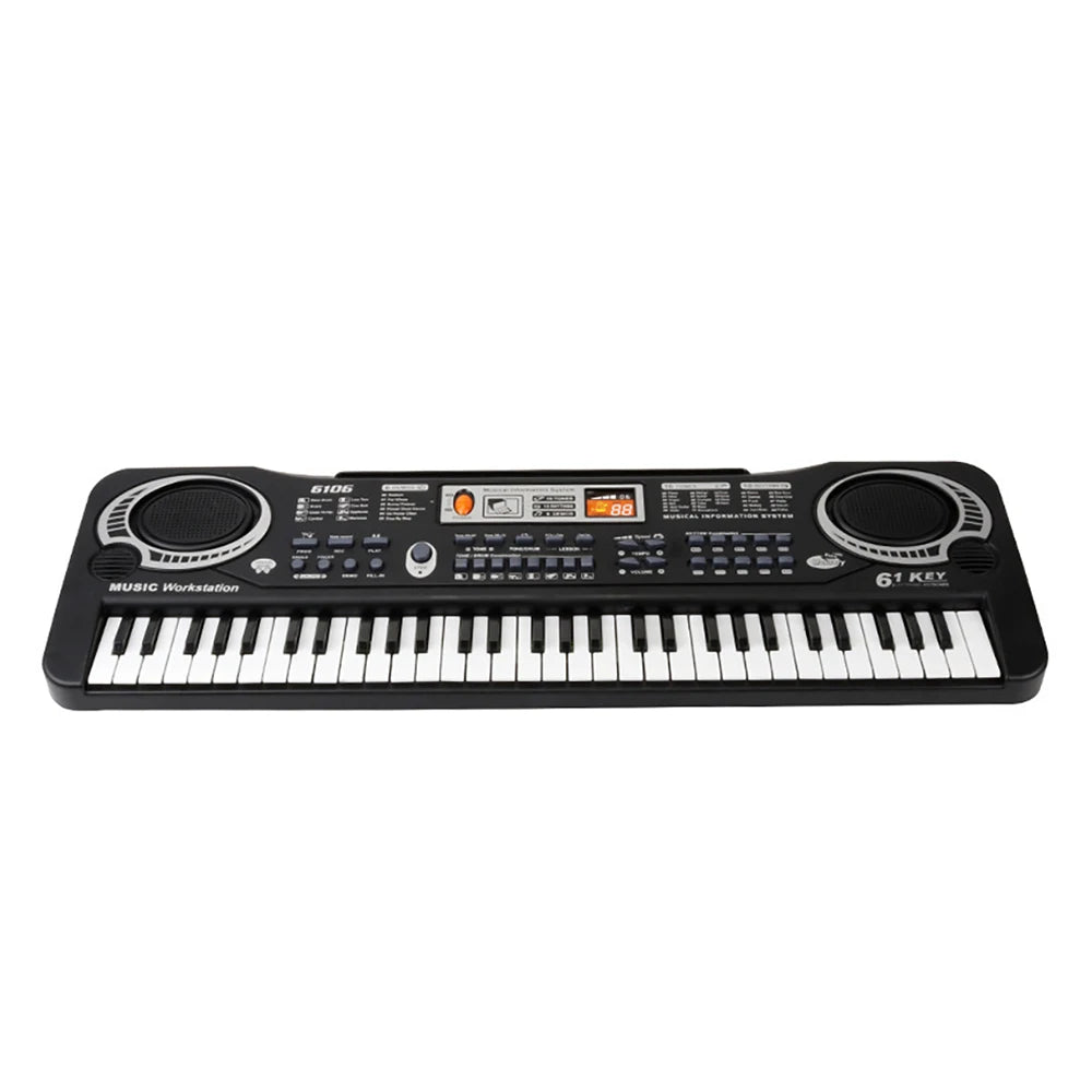 Kids Electronic Piano Keyboard Portable 61 Keys Organ with Microphone Education Toys Musical Instrument Gift for Child Beginner