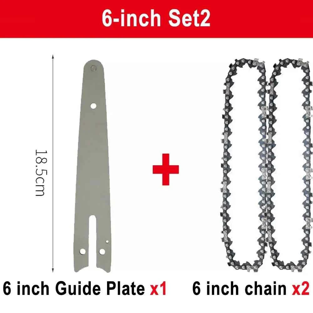 Chainsaw Chain 6 Inches Chain Rechargeable Saw Mini Electric Chainsaw Cordless Saw Carpentry Gardening Tools Electric Wood Saw