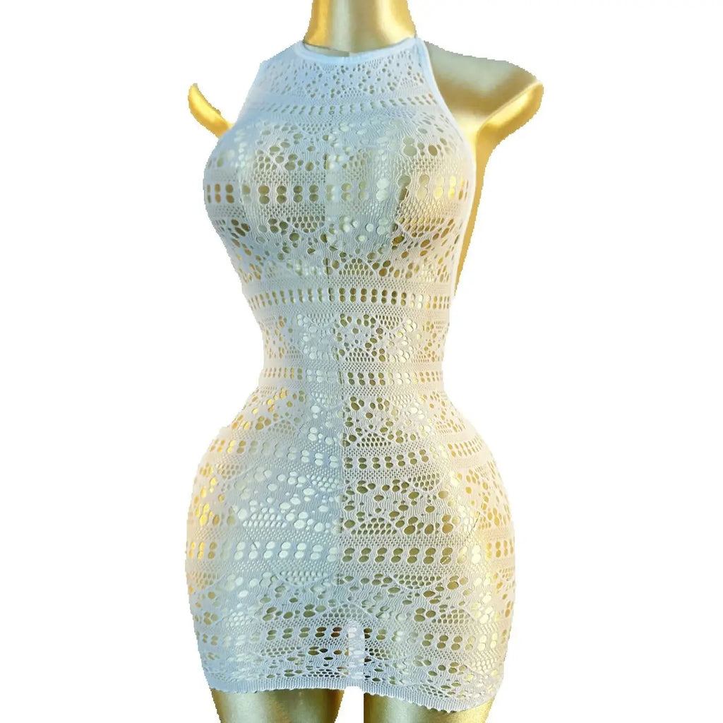 Sexy Cover Up Hollow Out Fishnet Dress without Bikini Summer Holiday DSH698