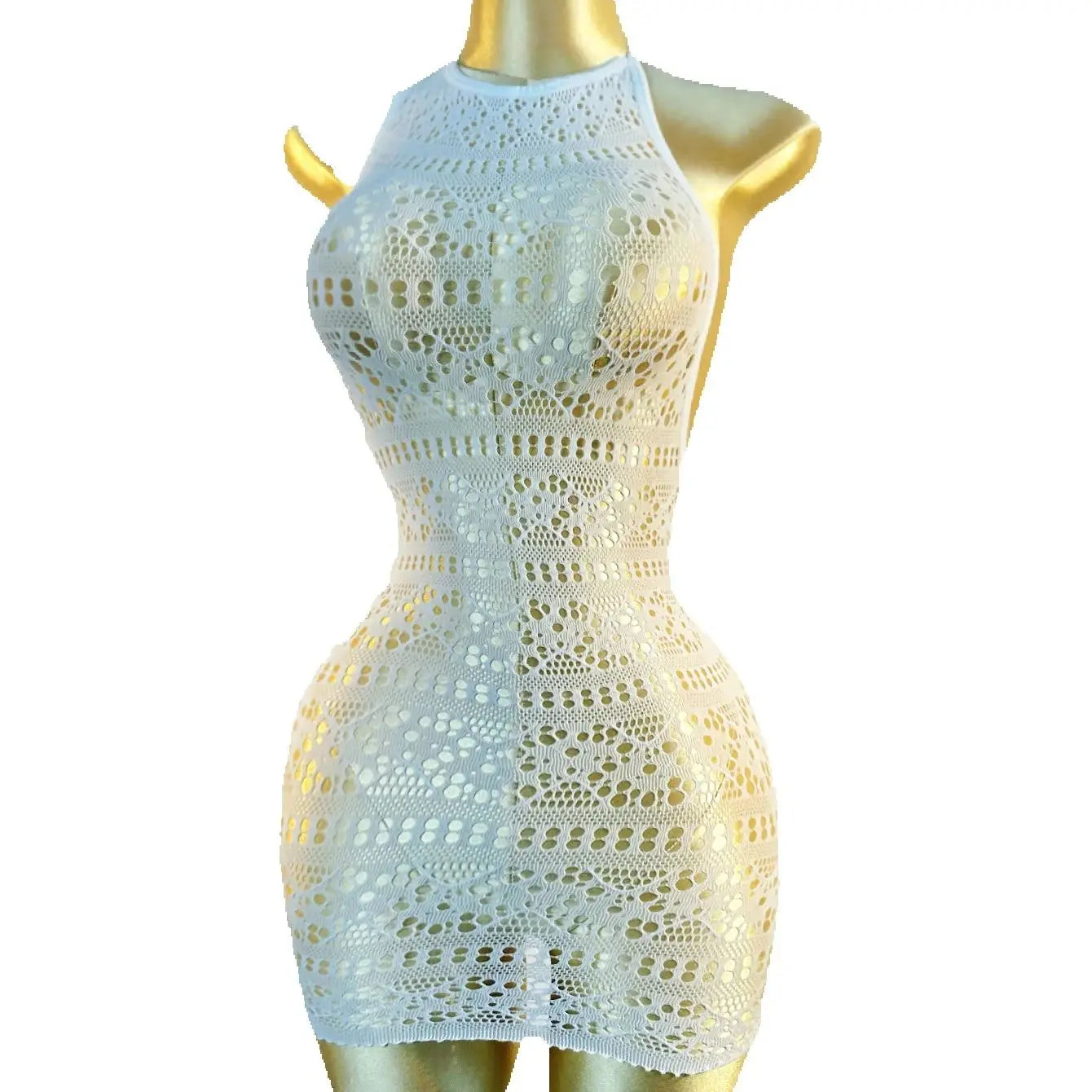 Sexy Cover Up Hollow Out Fishnet Dress without Bikini Summer Holiday DSH698