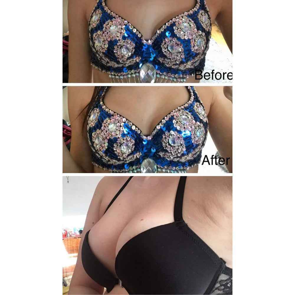 1Pair Chest Push Up Sticky Bra Thicker Sponge Bra Pad Breast Lift Up Enhancer Silicone Removeable Inserts Swimsuit Invisible Bra
