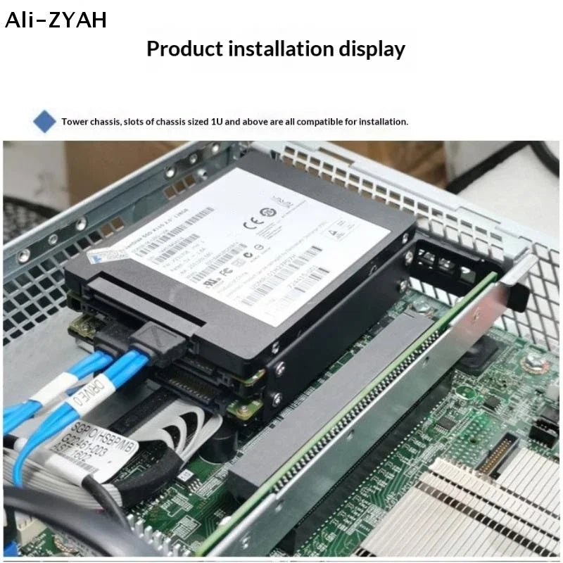 Desktop Computer Case SSD HDD Universal Hard Drive Bay PCI Card Slot Expansion Rack Suitable For 2.5-inch/3.5-inch Hard Drives