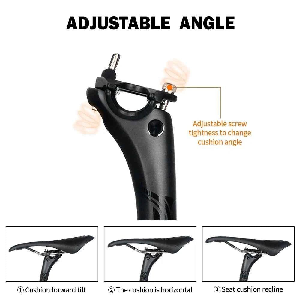 TOSEEK Carbon Seatpost 27.2 31.6mm Length 400mm Matte Black MTB Road Bike Seat Post Seat Tube Bicycle Parts MTB Carbon Canoe