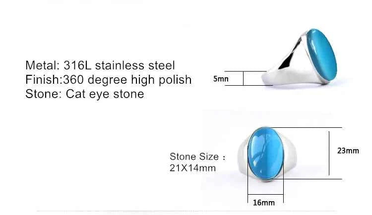 925 Silver Color Luxury Black Stone Ring Stainless Steel Wedding Rings for Men Female Party Jewelry Fashion Accessories Gifts