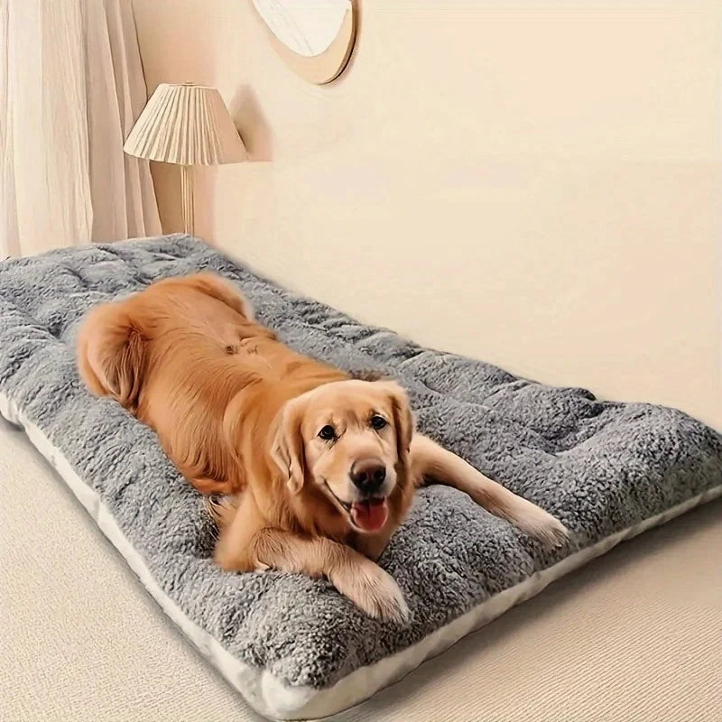 120*60cm Large Plush Dog Bed Sofa Thickened Super Soft Polyester Pet Mat Dog Crate Mat Bed For Small Medium Large Dog Bed