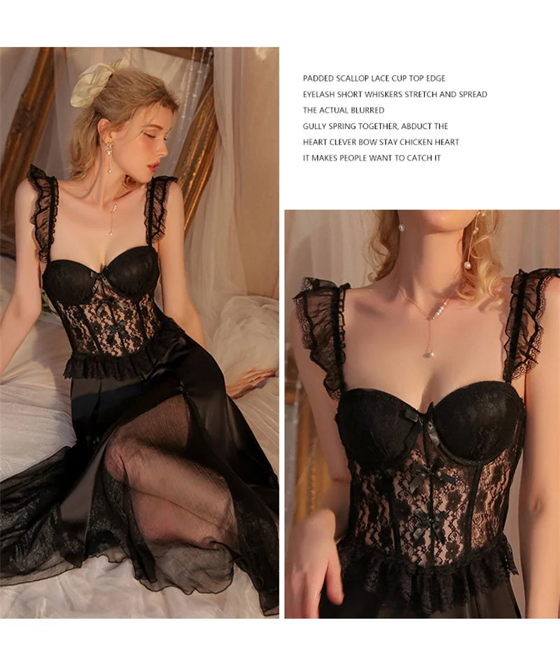 REBEYULIN Brand Sexy Sleepwear Women Dress Solid Casual Suspenders with Pad Pajama Comfortable Breathable Night Women Sleepwear