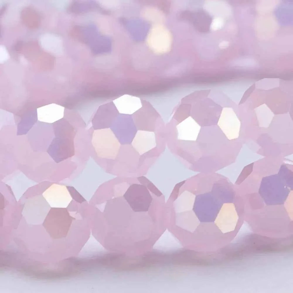 3 4 6 8mm Round Crystal Beads Faceted Colorful Glass Beads Loose Spacer Bead for Jewerly Making Needlework Bracelet Necklace DIY