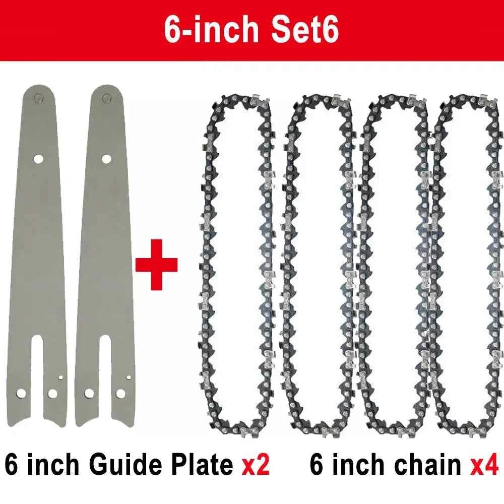 Chainsaw Chain 6 Inches Chain Rechargeable Saw Mini Electric Chainsaw Cordless Saw Carpentry Gardening Tools Electric Wood Saw