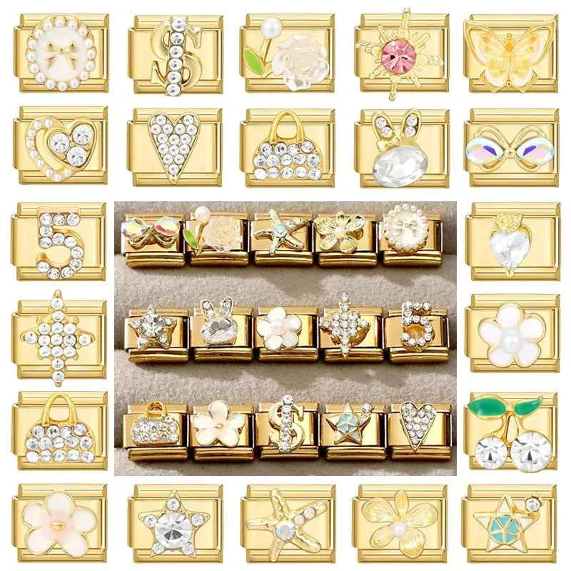Stainless Steel Italian Charm Bracelet Link – Retro Module