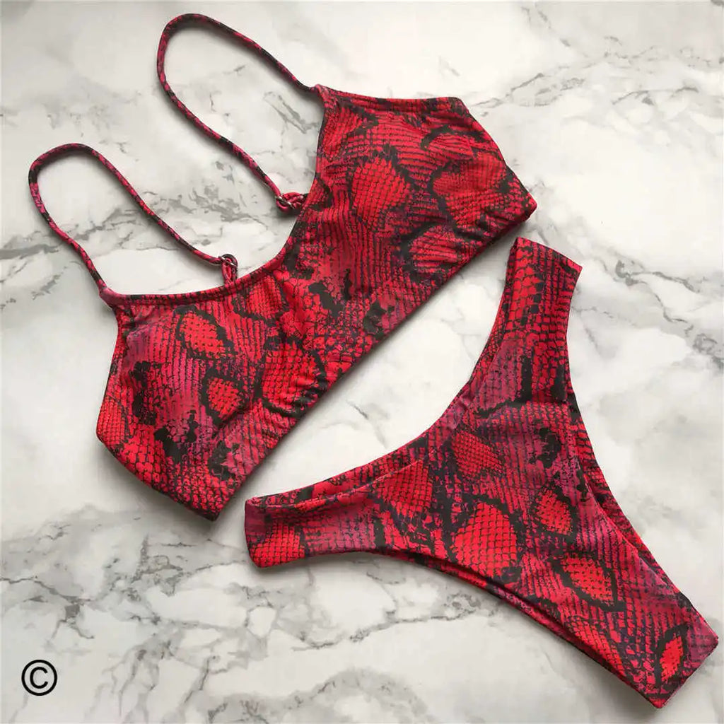 S - XL Sexy Leopard Bikini Women Swimwear Female Swimsuit Two-Pieces Bikini Set Brazilian Bather Bathing Suit Swim V871SW