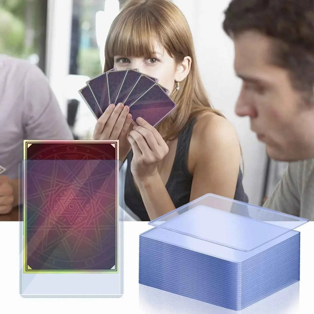 35PT Top Clear Loader Protective Trading Card Holder Hard Plastic Card Sleeves Holder for Baseball Card Sports Cards