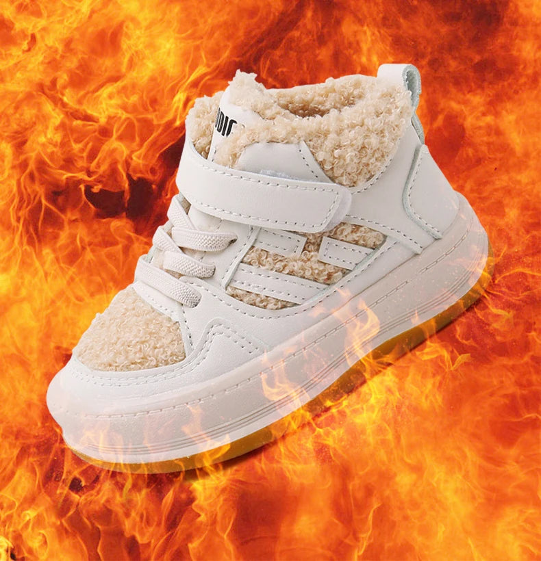 Girls Cotton Shoes Children Plush Thickened Anti-skid Shoes Boys Warm Sports Shoes Baby Soft Comfortable Winter Sneakers
