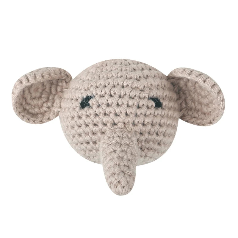 Crochet Animal Baby Pacifier Clip Accessories Handmade Knitted Bunny Teether Beads Newborn Nipple Clip Dummy Soother Holder Toy