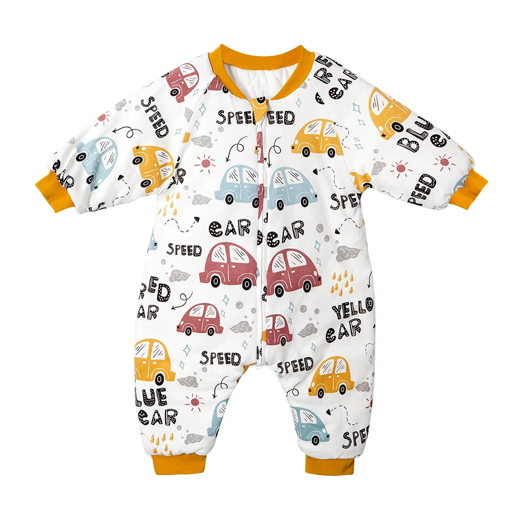 Baby Sleeping Bag Cute Girls Winter Warm Baby Sleepsack With Feet 1-4Years Kids Growth Blanket Sleepwear Children'S Sleeping Bag