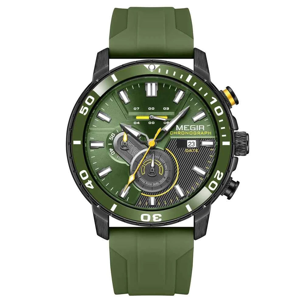 MEGIR Men Wristwatch Fashion Casual Quartz Date Watches Luxury Male Clock Chronograph Multifunctional 30M Waterproof Sport