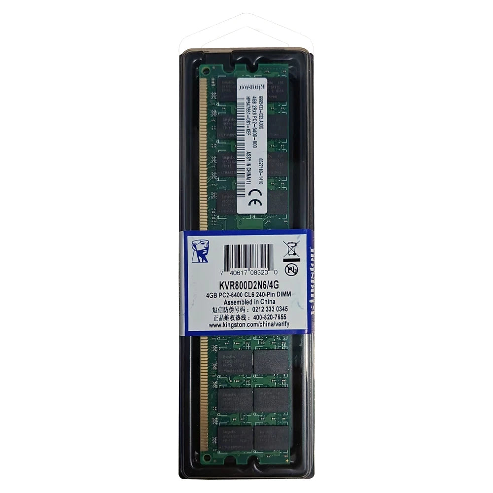 Kingston Memoria Ram DDR2 2GB 4GB(2X2GB) Kit DIMM Memory RAM Computer Desktop 667MHz 800Mhz PC2-5300 6400 ddr2 ram Memory