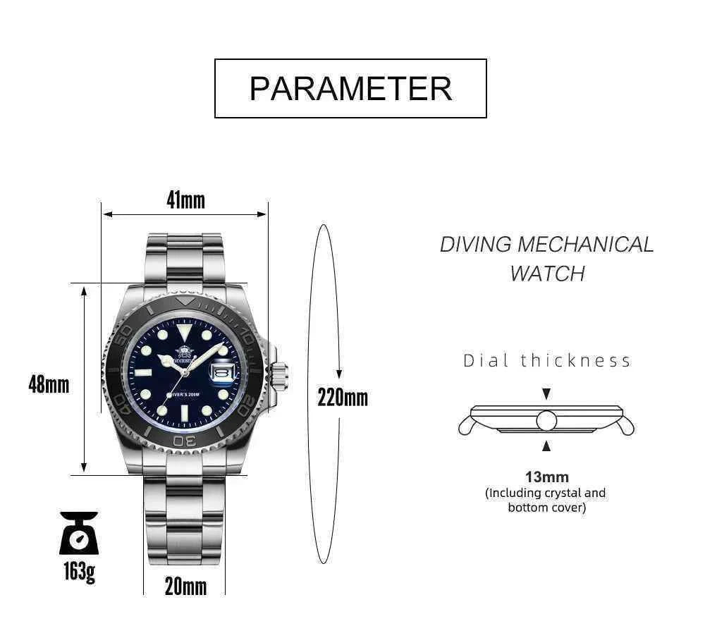 ADDIESDIVE New Luxury Men's Watch Stainless Steel BGW9 Super Luminous Quartz Men's Watch Diver 200m Men Analog Watches MY-H3C
