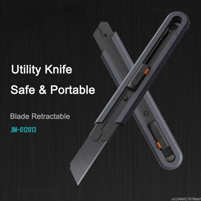 Jimihome 0.79inch Stretch Utility Knife Paper Cutters Carbon Steel Blades Pocket Knife with Safety Lock Handicraft Tool