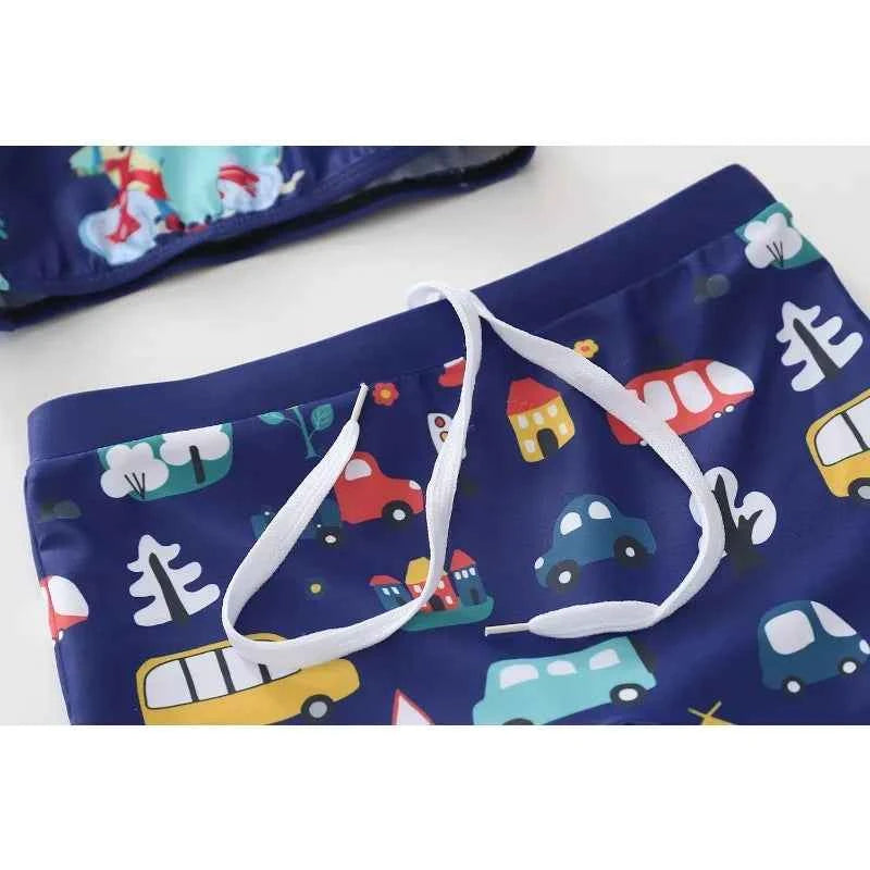 Children Buoyancy Swimming Suit Diving Bathing Suit Swimsuit Boys Summer Beachwear Cartoon Swim Shorts
