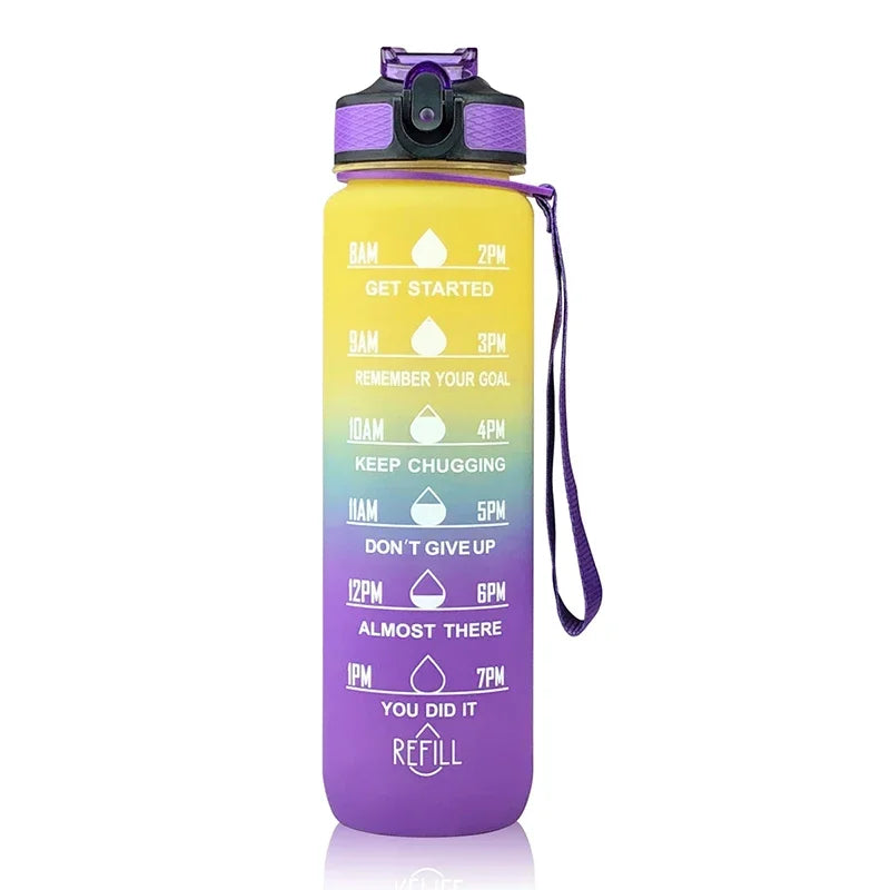 1 Liter Water Bottle Motivational Sport Water Bottle Leakproof Drinking Bottles Outdoor Travel Gym Fitness Jugs For Kitchen