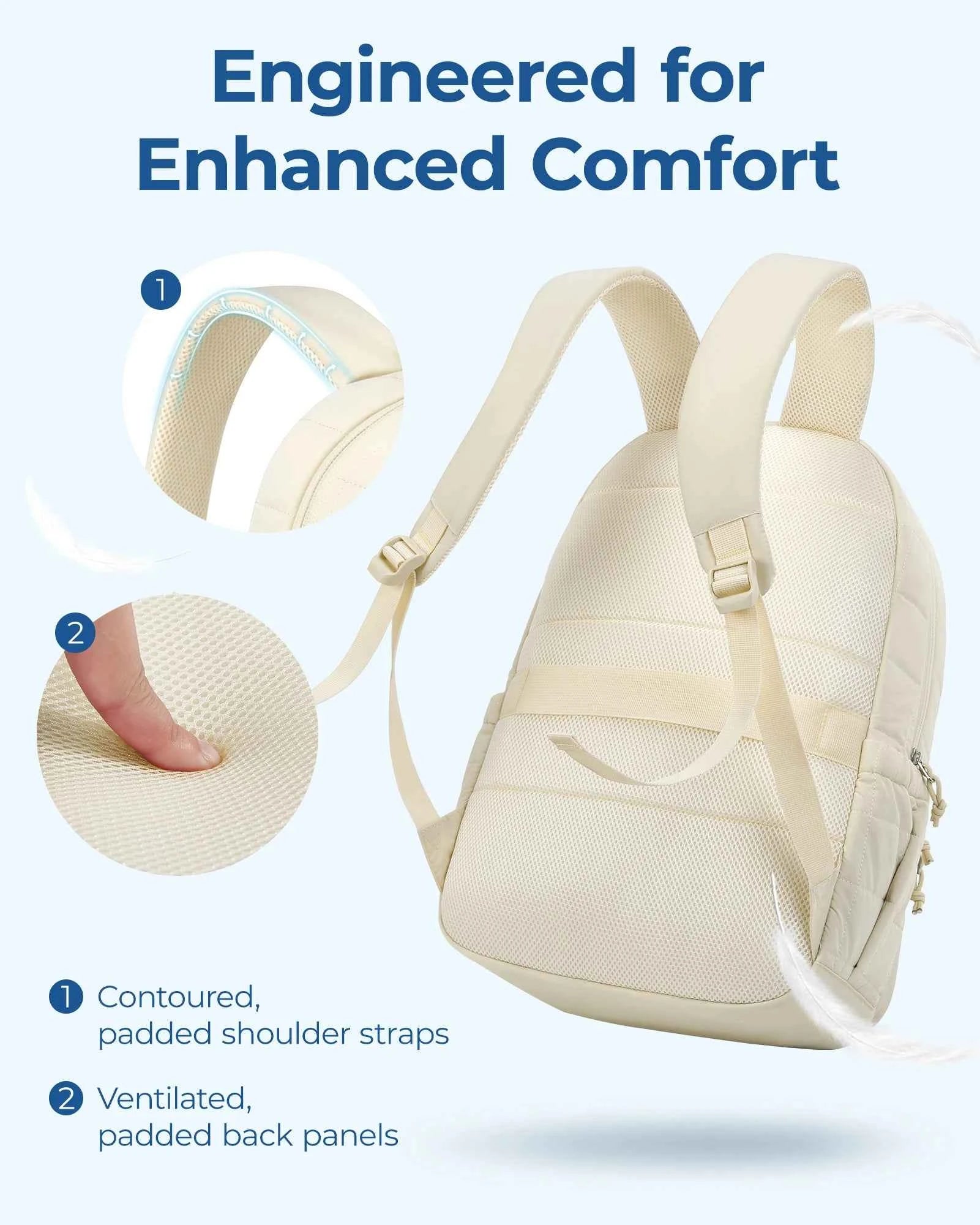 BAGSMART Women's Backpack Large Capacity Travel Backpack Simple Female Bags School College Laptop Backpack for Girls