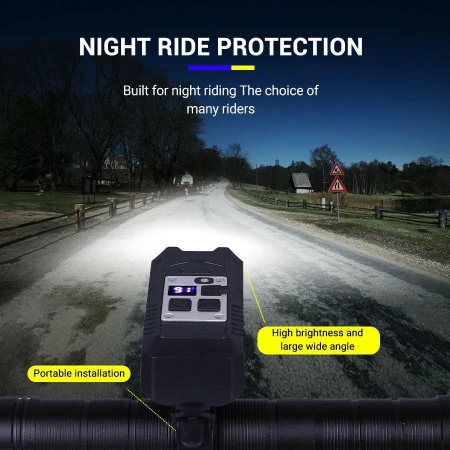 9 LED Bicycle Headlight Portable Rechargeable Bright Front Bike Lamp Ultralight Handlebar Lights Waterproof Cycling Flashlight