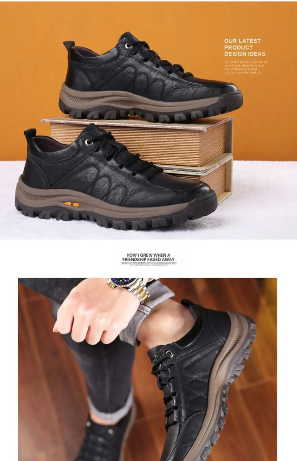 men's Outdoor leisure shoes mountaineering fashion sports shoes Anti slip lightweight shoes comfortable Men sneakers 2024 new