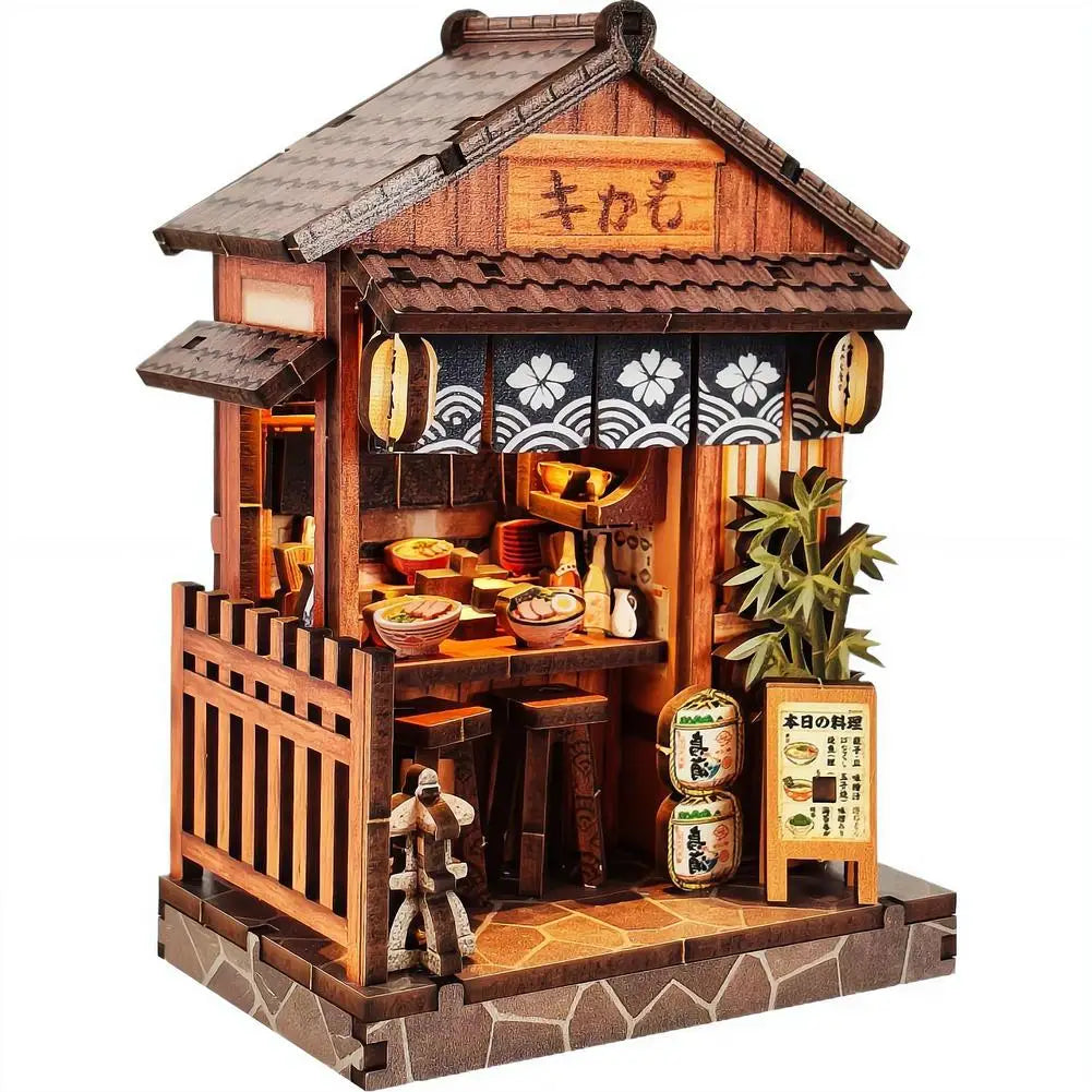 DIY Book Home Wooden Building Gift Creative Bookstore Desktop Decoration 3D Hand-assembled Building Model Highquality Furnishing