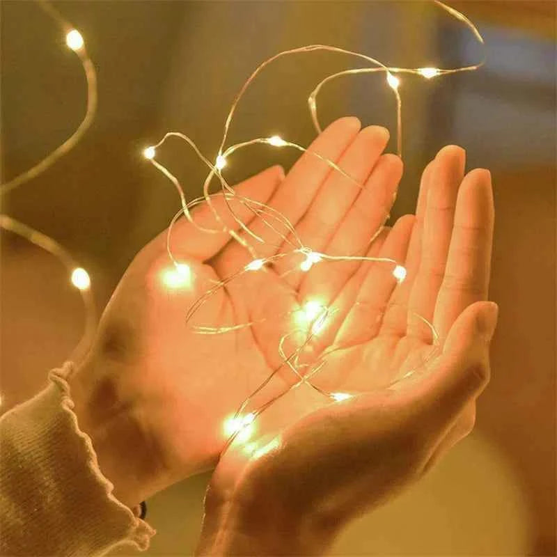 USB Led Fairy Lights Copper Wire String 20M 200LED Holiday Outdoor Lamp Garland For Christmas Tree Wedding Party Decoration