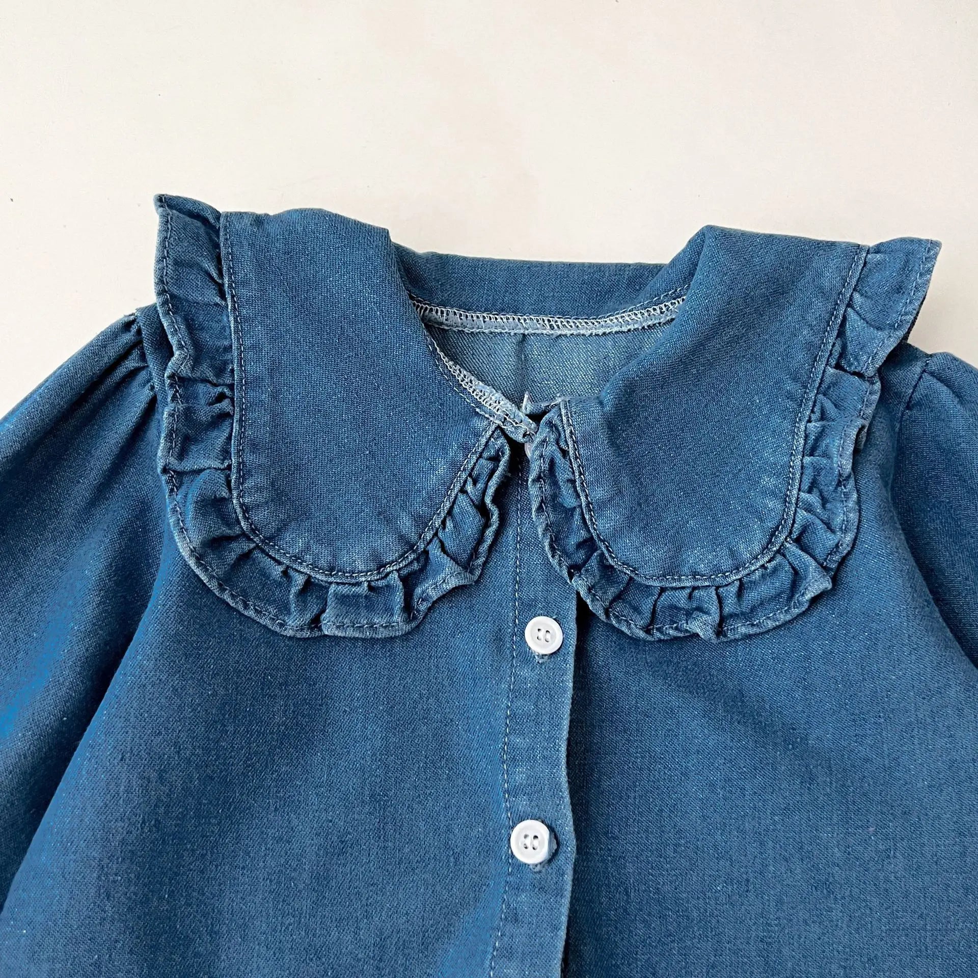 Fashionable Childrens Set Denim Top+Jeans Short Korean Version Girl Casual Sports Two-Piece Set 0-6 Year Old Childrens Cloth