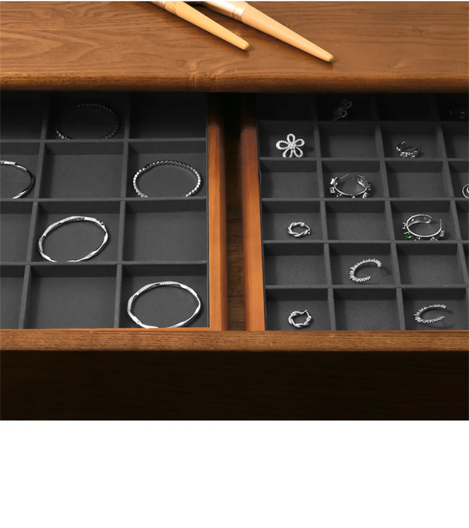 Oirlv Gray Wooden Jewelry Tray  Jewelry Display Viewing Plate Ring Pendant Bracelet Storage Plate Display Tray Jewelry Organizer