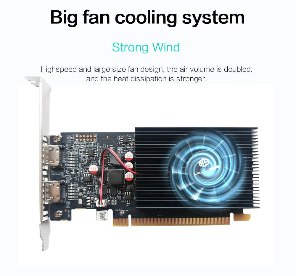 MLLSE AMD R7 350 4GB Graphics Card GDDR3 128Bit PCI-E 3.0 Geforce GPU R7 350 Gaming Video Card Placa De Video