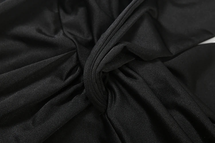 Sisterlinda Backless Halter Romper Women Ribbon Patchwork Sleeveless Elastic Workout Activewear Midnight Activity Slim Playsuits
