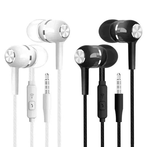 3.5mm In-Ear Wired Earphones With Mic – Heavy Bass
