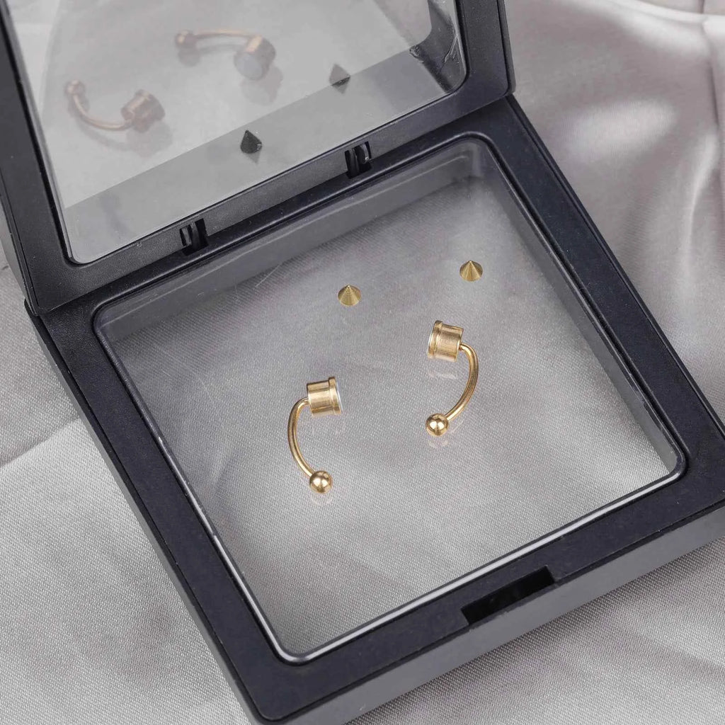 Stainless Steel Magnetic Nose Ring - Fake Non-Piercing Horseshoe Hoop, Clip-on Septum Jewelry