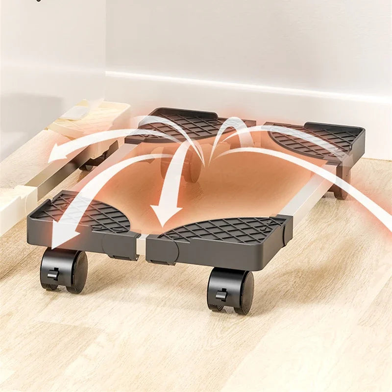 Computer Tower Stand, Adjustable Mobile CPU Stand,  Pc Floor Riser Stand，CPU Holder PC Tower Stand with Rolling Caster Wheels
