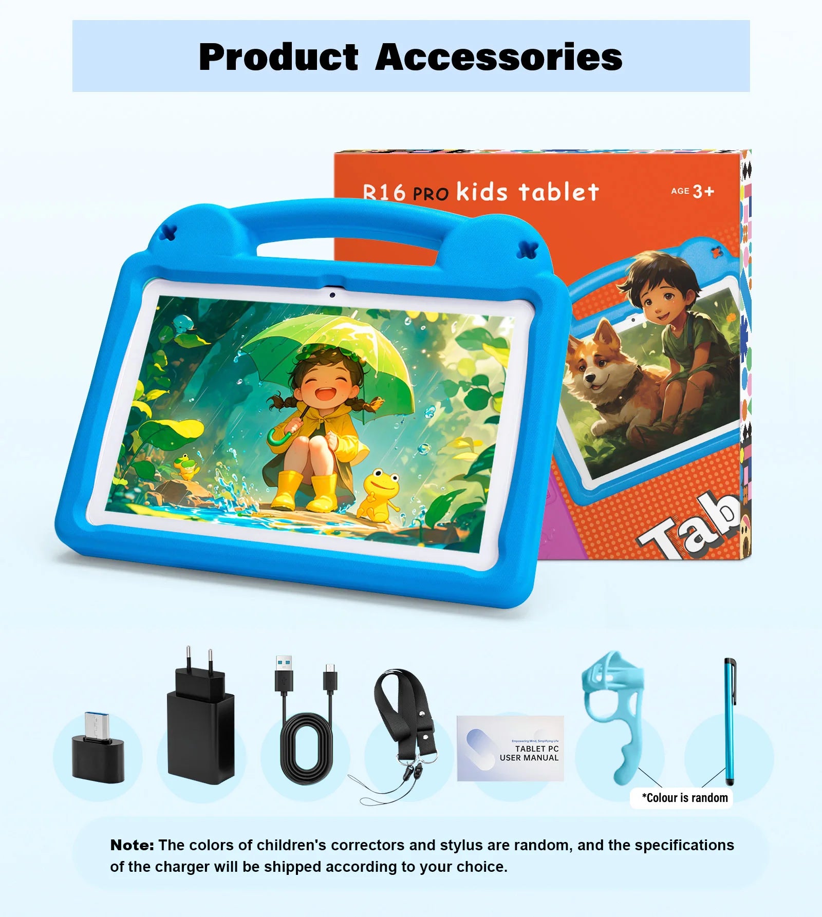 Kids Tablet Android 15 Tablet 10.1inch for Kids with Protective Case Octa-Core 8GB 64GB 1TB Expand Dual Camera Parental Control