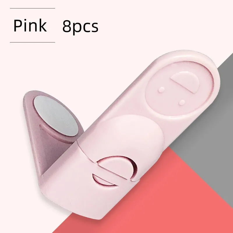 Baby Safety Lock Drawer Anti-Pinching Hand Cabinet Drawer Locks Plastic White Safety Buckle for Children Security Protection